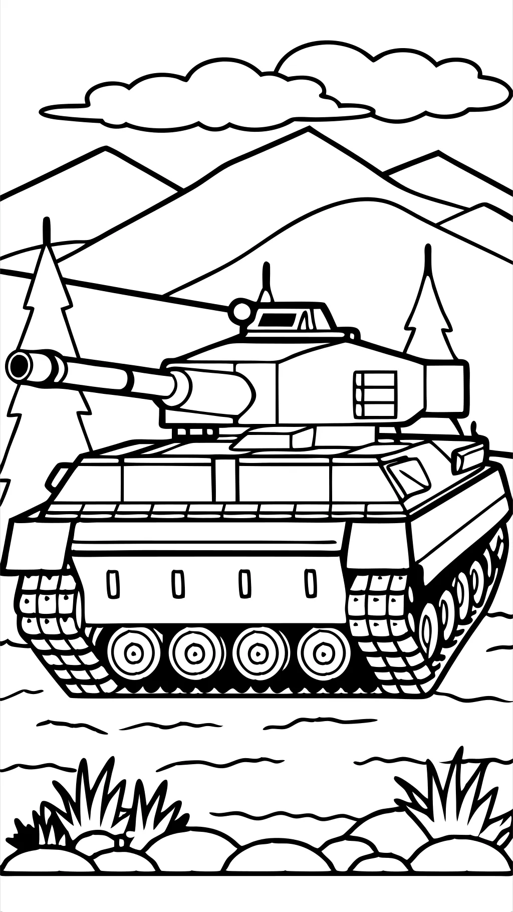 tank coloring page